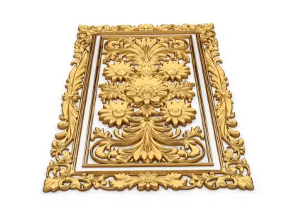 classical door decor 04  3D model