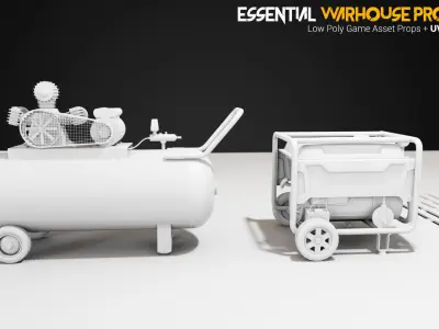 Essential Warhouse Props Kitbash Pack Low-poly 3D model