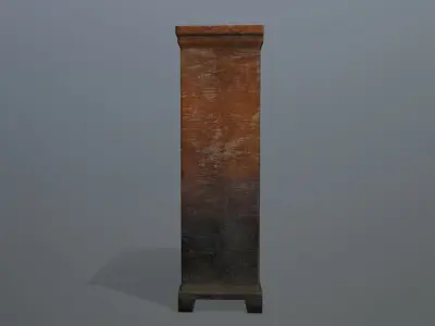 Cabinet 3 old wooden Low-poly 3D model