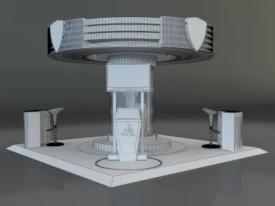Booth Exhibition Stand a664a 3D model