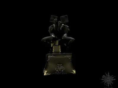 Abstract Sculpture V01 with stand HIGH Poly 3D model