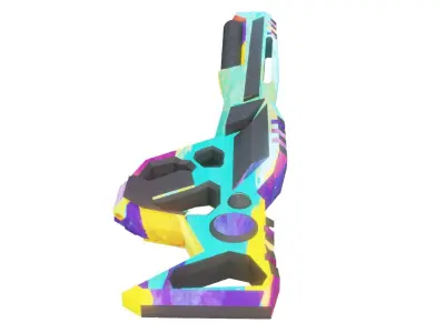 sci fi gun Free low-poly 3D model