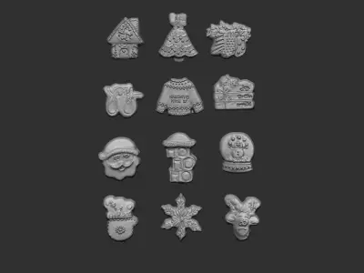 christmas tree decors  3D print model
