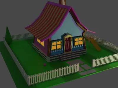 House Cartoon Free low-poly 3D model