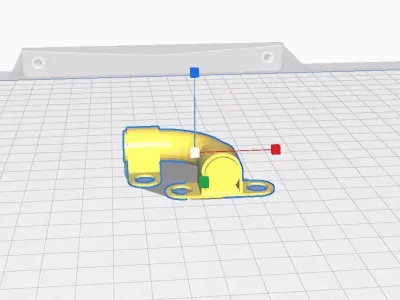 Single 90degree bent metal pipe 3D print model