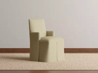 Wedding Satin Fabric Chair 3D model