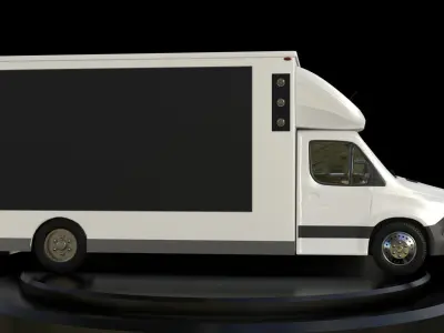 Truck vehicle van caravan car minitruck 3D model