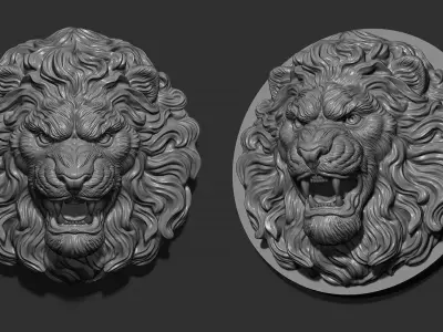 Lion head 3D print model
