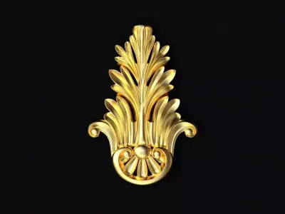 Central decor ornament for furniture 3D model 87