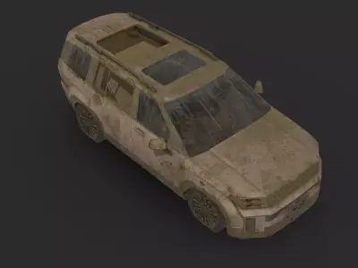 Abandoned Car - Hyundai SantaFe 2024 Low-poly 3D model