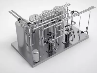 Industrial Boiler Room 3D model