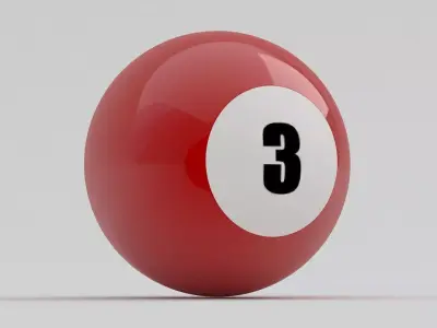 Pool Snooker Ball 3 3D model