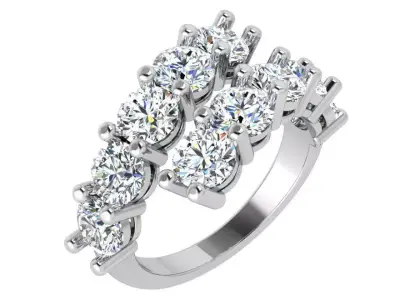 Spiral Diamond Ring 4427 3D print model