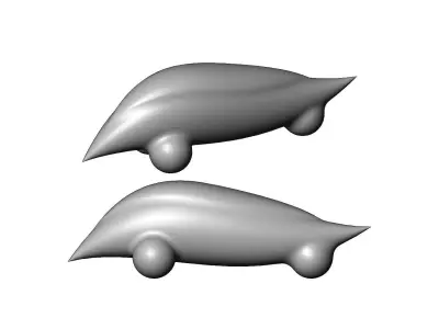 Miniature vehicle automotive speed sculpture N006 3D print model