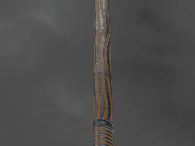Viking two handed axe Low-poly 3D model