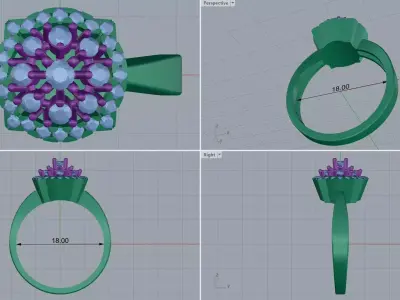 ring woman  3D print model 61