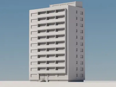 Eastern European Building 015 Free low-poly 3D model