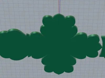 Cross with ornaments 3D print model