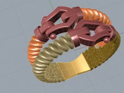 Rings 3D print model 17