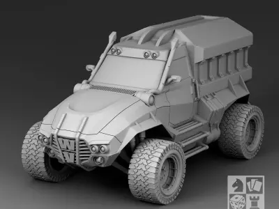 Futuristic van 3D print model