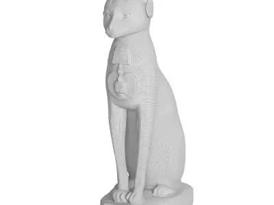 cat statue 2 3D model