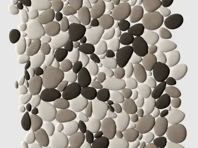 Pebble  oval big panel tile  n1 3D model