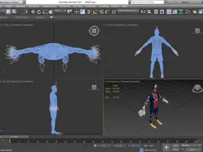 Football Player 11 Low-poly 3D model