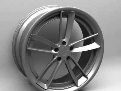 Advrsq2 silver wheel Low-poly 3D model