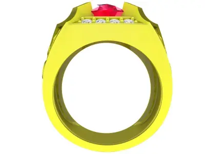 A5392 Asian Luxury Diamond Men Ring 3D Model 3D print model