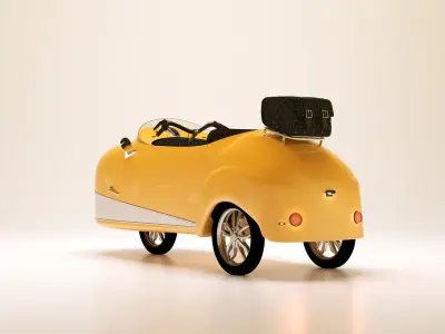 Electric Car Vintage 3D model