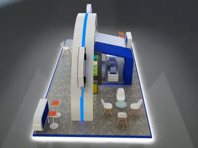 Booth Exhibition Stand a640 3D model