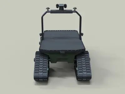 Tracked cargo robot 3D model