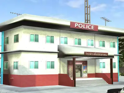 police station 3D model purchase