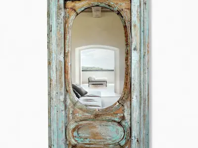 Antique Jodhpur Window Mirror 3D model