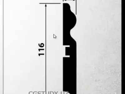 Ceiling measurements of shelf bracket Free 3D model