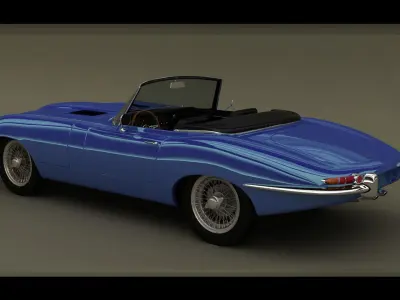 Jaguar EType Convertible 3D model 3D model