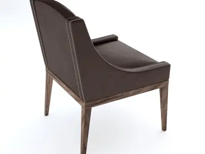 VANITY leather dining chair 3D model