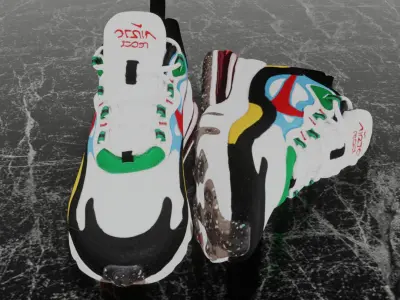 NIKE AIR MAX 270 REACT 3D SHOES Low-poly 3D model