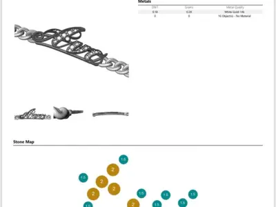 Ava Bracelet Name Plate 3D Printable Jewelry For Casting  3D print model