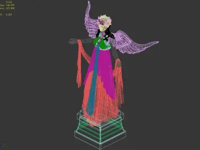 Stone Rainbow City Sculpture 01 3D model