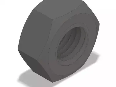 Hexagonal Nut 3D Model Collection