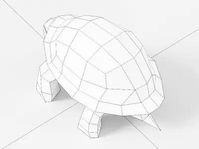 Old turtle 3d model  Low-poly 3D model