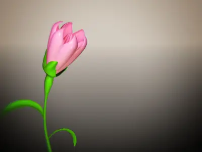 Animated Flower Blooming Flower 3D model