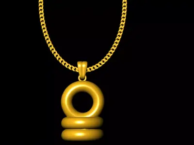 Tyres pendant charms - one inch pendant 3D print model