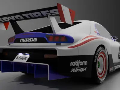 Mazda RX7 Low-poly 3D model
