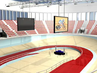 Velodrome inside of olympic stadium 3D model