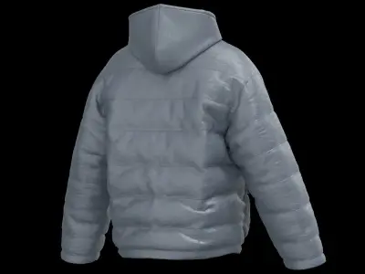 Male puffer jacket 3D model