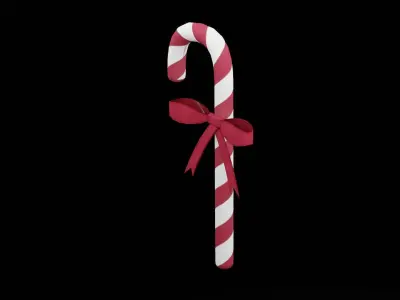Christmas Candy Cane Low-poly 3D model buy