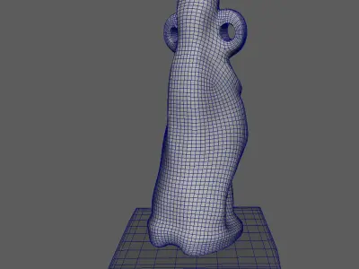 Idol C ancient statue 3D model