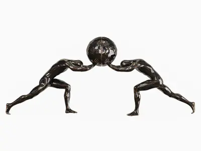 Metal art sculptures 01 3D model